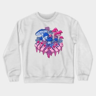 Bisexual Tiny Frog Fungi Handful Crewneck Sweatshirt